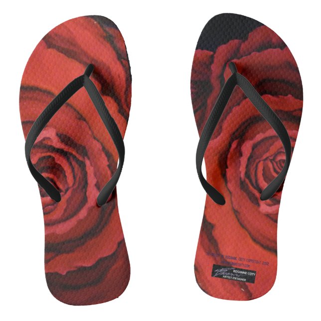 "The Rose" flip flop by Rosanne Coty (Footbed)