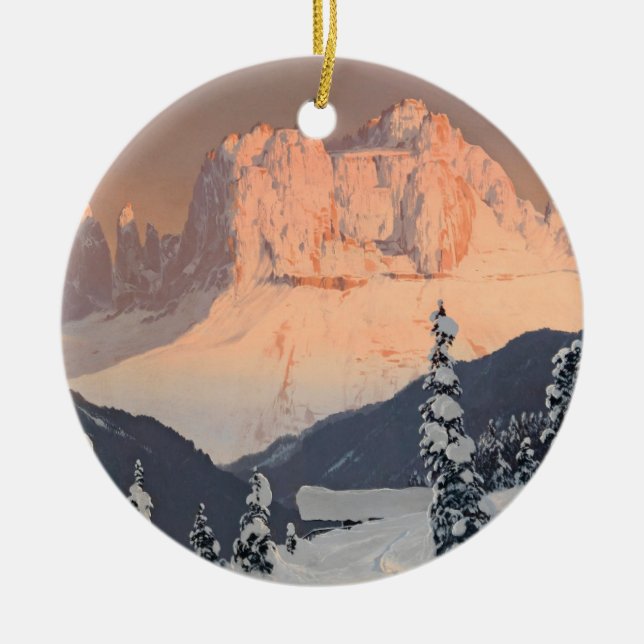 The Rose Garden of Saint Cyprian  Ceramic Tree Decoration (Front)