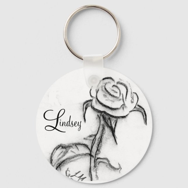 The rose  Lindsey Key Ring (Front)