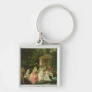 The Rose of Malmaison, c.1867 Key Ring