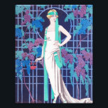 The Roses and the Night Art Deco Photo Print<br><div class="desc">The Roses and the Night Art Deco print. Art Deco illustration from 1920s. French artist Georges Barbier painted lovely depictions of Paris during the 1920s. His work often featured ladies and couples in states of repose, ennui, and slight boredom. The Roses and the Night depicts a beautiful young blonde in...</div>
