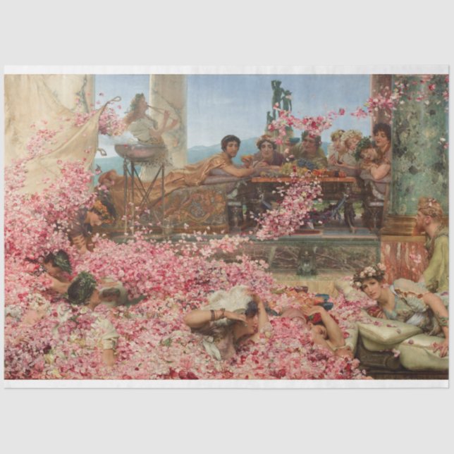 The Roses of Heliogabalus (Ancient Roman Luxury) Tissue Paper (Front)