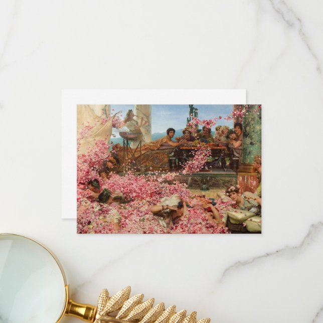 The Roses of Heliogabalus by  Lawrence Alma-Tadema Thank You Card (Front/Back In Situ)