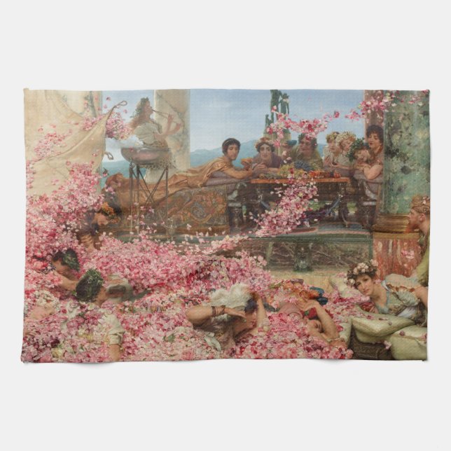 The Roses of Heliogabalus Sir Lawrence Alma-Tadema Tea Towel (Horizontal)