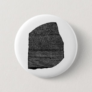 The Rosetta Stone Egyptian Granodiorite Stele 6 Cm Round Badge