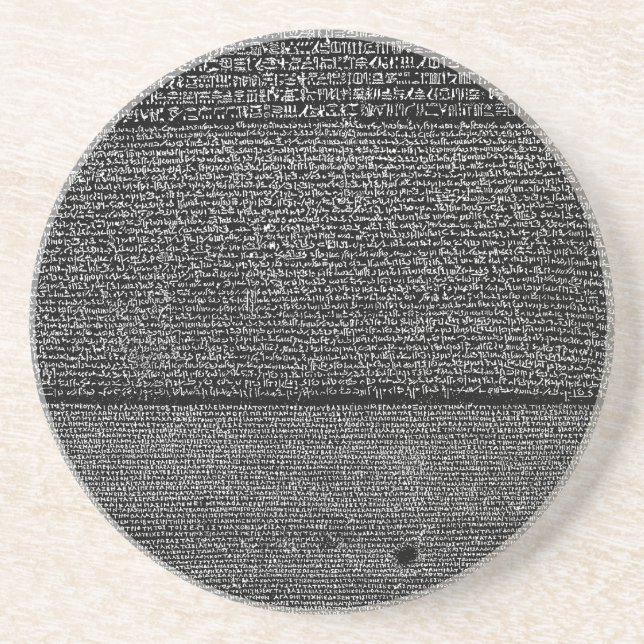 The Rosetta Stone Egyptian Granodiorite Stele Coaster (Front)