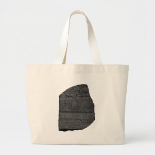 The Rosetta Stone Egyptian Granodiorite Stele Large Tote Bag
