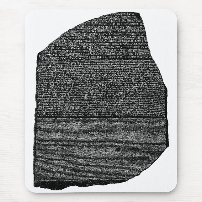 The Rosetta Stone Egyptian Granodiorite Stele Mouse Mat (Front)