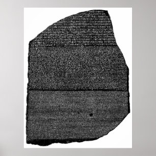 The Rosetta Stone Egyptian Granodiorite Stele Poster