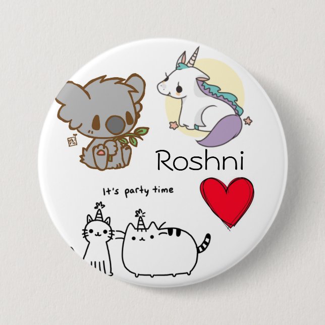 The Roshni Random 7.5 Cm Round Badge (Front)