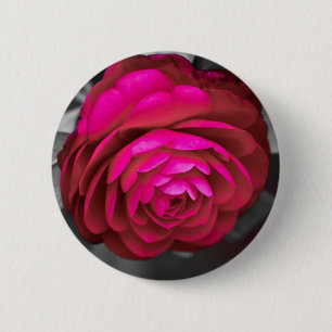 The Rosy Camellia 6 Cm Round Badge