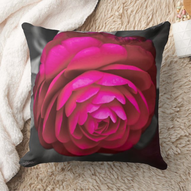 The Rosy Camellia  Cushion (Blanket)