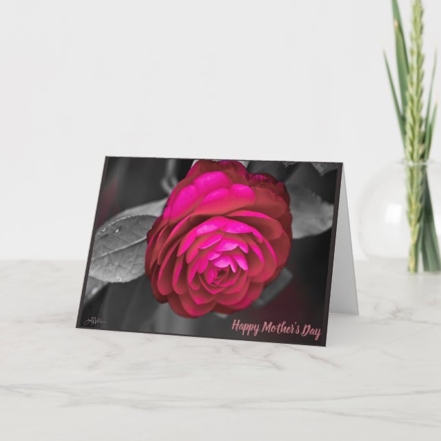 The Rosy Camellia Happy Mother's Day Thank You Card (Front)