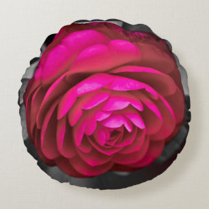 The Rosy Camellia  Round Cushion