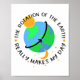 The Rotation Of The Earth Really Makes My Day Funn Poster