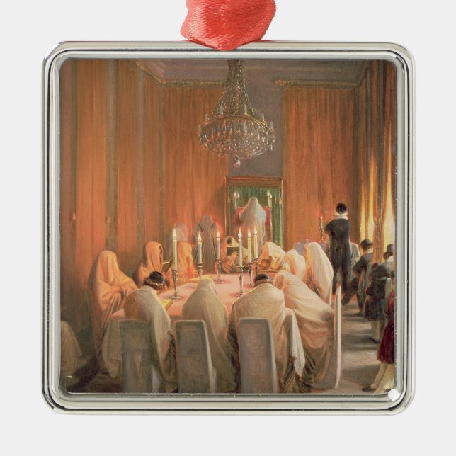 The Rothschild Family at Prayer Metal Tree Decoration (Front)