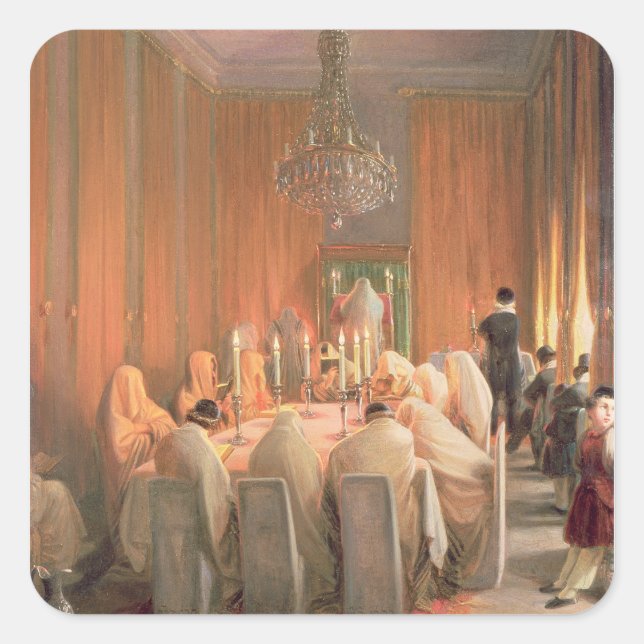 The Rothschild Family at Prayer Square Sticker (Front)