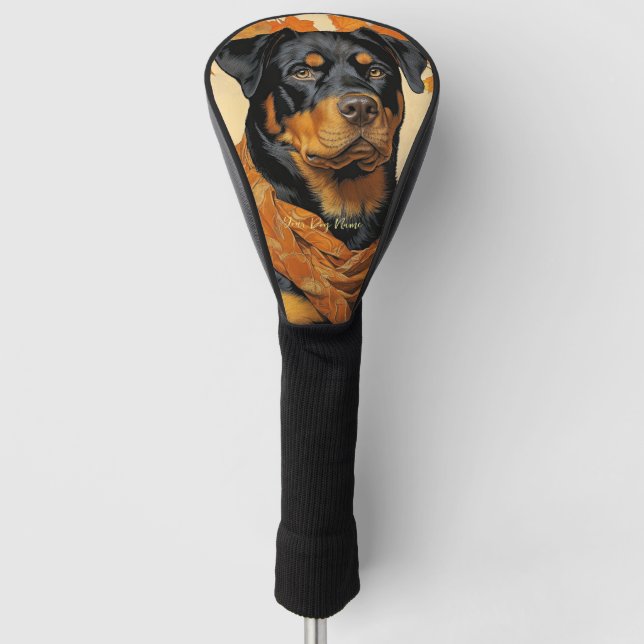 The Rottweiler Dog 001 - Odessa Leyendecker Golf Head Cover (Front)