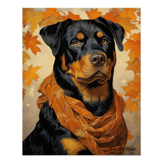 The Rottweiler Dog 001 - Odessa Leyendecker Poster