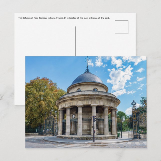 The Rotunda of Monceau Park in Paris, France Postcard (Front/Back)