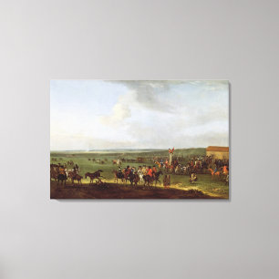 The Round Course at Newmarket, Preparing for the K Canvas Print