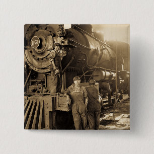 The Roundhouse Rosies of World War I Vintage 15 Cm Square Badge