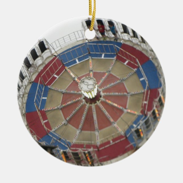 The Roundup Amusment Park Ride Ceramic Tree Decoration (Front)