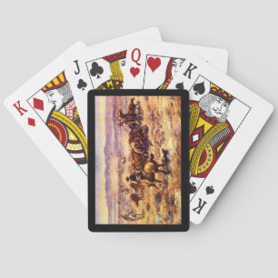 The Roundup', Charles M. Russell_Art of America Playing Cards