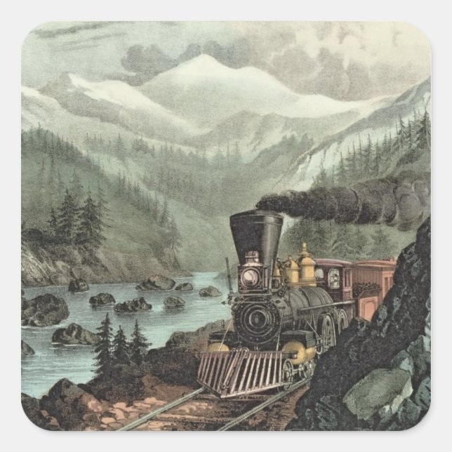The Route to California Square Sticker (Front)