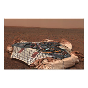 The rover's landing site photo print