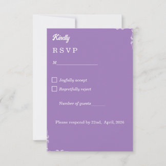 The Royal Amethyst RSVP Card