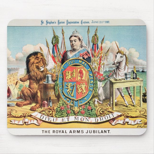 The Royal Arms Jubilant Mouse Mat (Front)