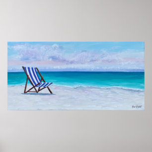 The Royal Blue Chair Poster - by Just Dahl