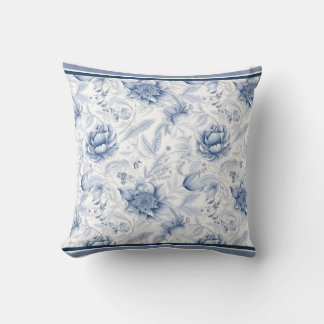 The Royal Blue Porcelain Floral Pattern Vol.1 Cushion
