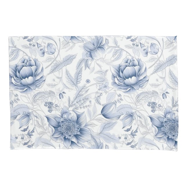 The Royal Blue Porcelain Floral Pattern Vol.1 Thro Pillowcase (Front)