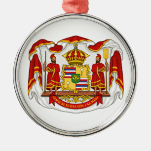The Royal Coat of Arms of the Kingdom of Hawaii Metal Tree Decoration