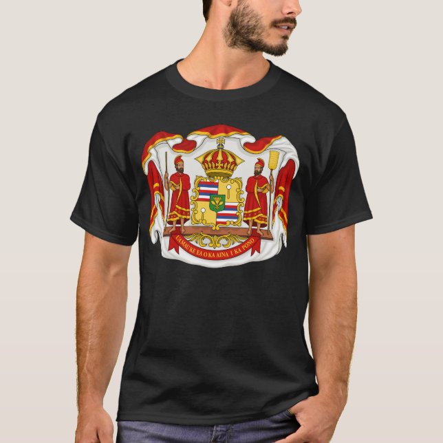 The Royal Coat of Arms of the Kingdom of Hawaii T-Shirt (Front)