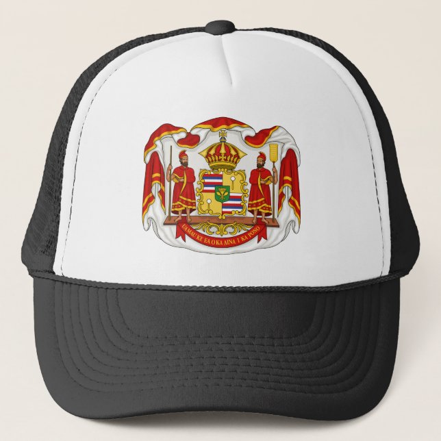 The Royal Coat of Arms of the Kingdom of Hawaii Trucker Hat (Front)