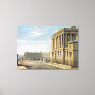 The Royal Crescent, Bath 1820 Canvas Print
