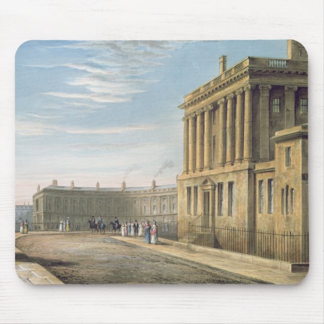 The Royal Crescent, Bath 1820 Mouse Mat (Front)