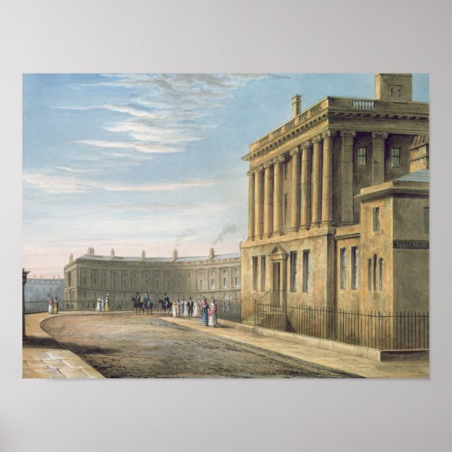 The Royal Crescent, Bath 1820 Poster (Front)