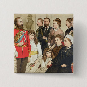 The Royal Family, 1880 15 Cm Square Badge