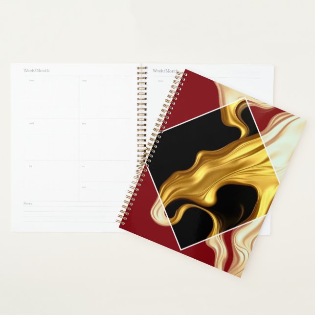 The Royal Flow Planner: Regal Crimson & Gold QR Planner (Display)