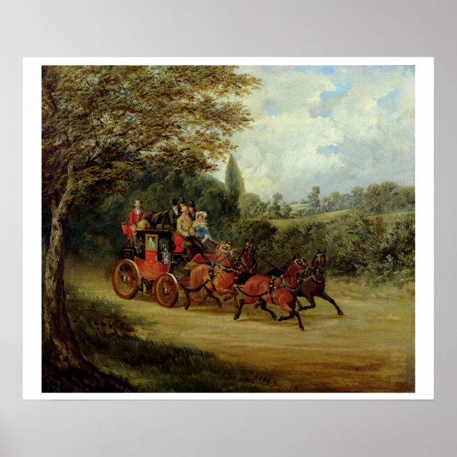 The Royal Mail Coach with Passengers (oil on canva Poster (Front)