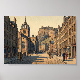 The Royal Mile at Edinburgh Poster