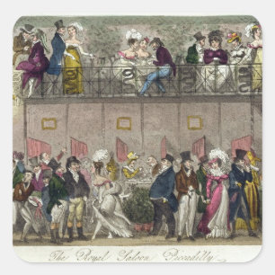 The Royal Saloon, Piccadilly, from 'The English Sp Square Sticker