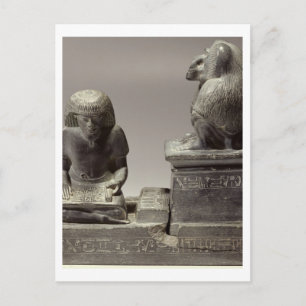The royal scribe Nebmertuf writing under the prote Postcard