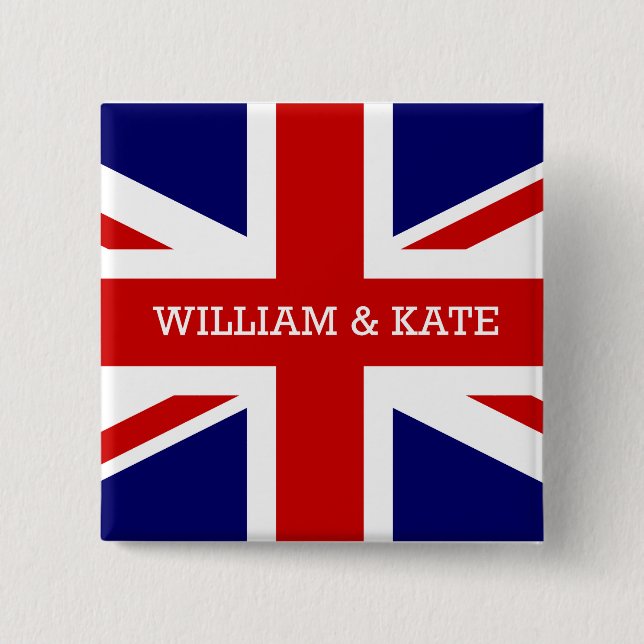 The Royal Wedding - William & Kate 15 Cm Square Badge (Front)