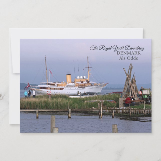 The Royal Yacht Dannebrog Greeting Card! Holiday Card (Front)