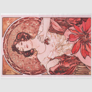The Ruby by Alphonse Mucha Tissue Paper